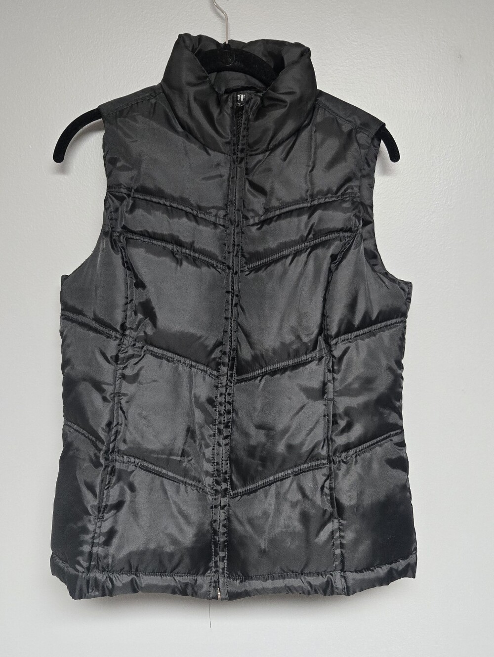Merona Black Quilted Puffer Vest
